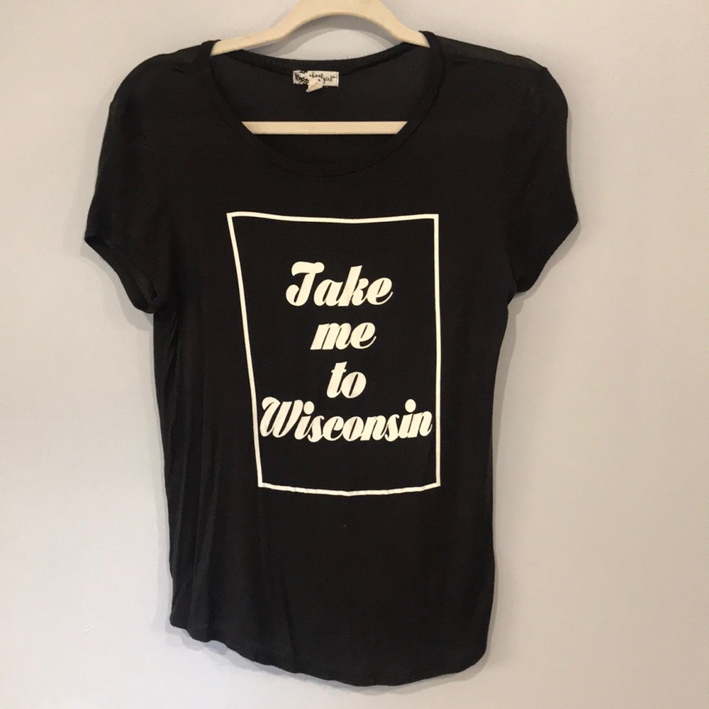 Take me to wisconsin T-shirt. Small.